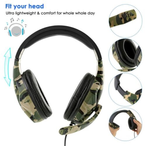 Fone de Ouvido Headset Gamer - Camuflado
